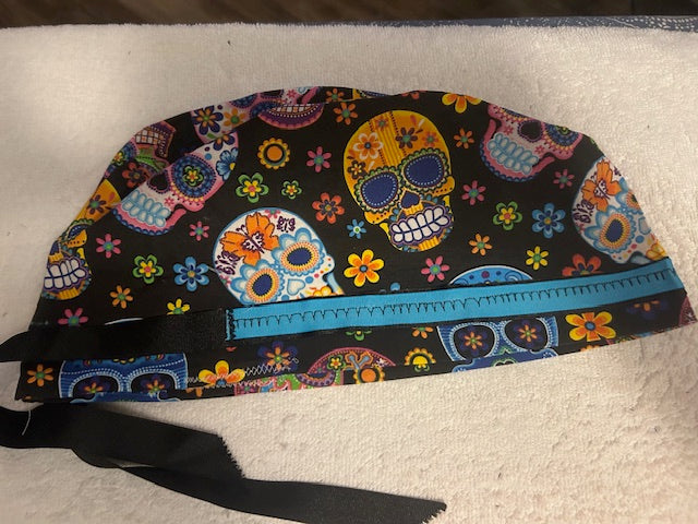 Colorful Skull Scrub Caps