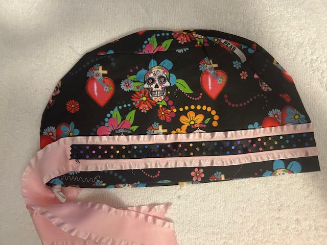 Colorful Skull Scrub Caps