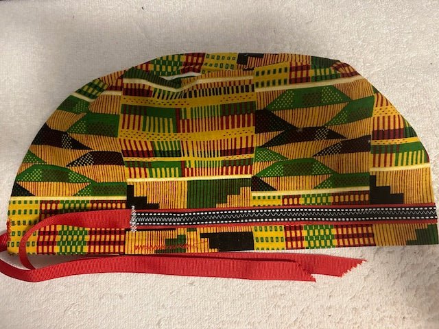 African Print Scrub Cap