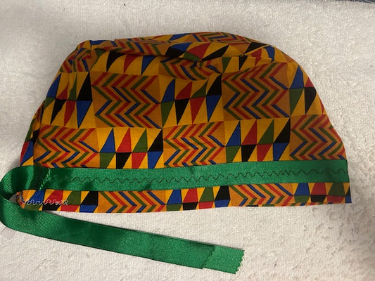 African Print Scrub Cap