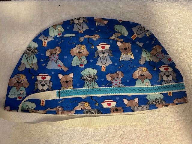 Dog Lover Scrub Caps πΎ Handmade Veterinary & Medical Hats
