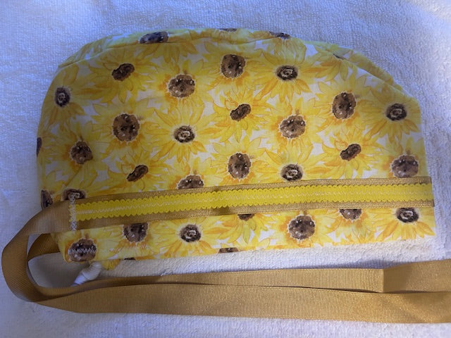 Spring Garden Floral Scrub Caps