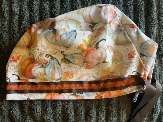 Pumpkin Scrub Caps - Water Color Style