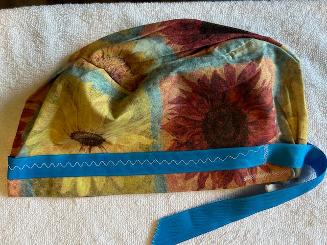 Sunflower & Autumn Harvest Scrub Caps