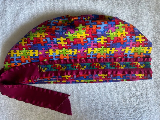 Autism Awareness Puzzle Scrub Cap
