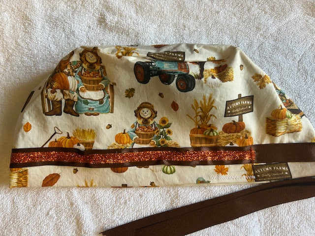 Sunflower & Autumn Harvest Scrub Caps