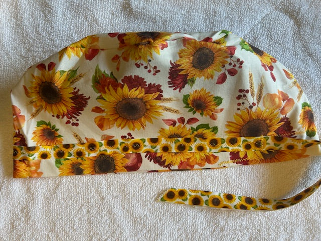 Sunflower & Autumn Harvest Scrub Caps
