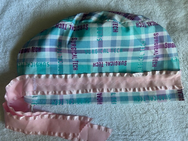 Surgical Tech Plaid Scrub Caps